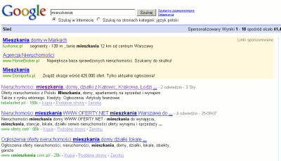 Tabelaofert.pl na czele wyszukiwa&cacute; Google