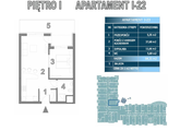 Projection flat - high standard, Kołobrzeg, I-22, 2-rooms, 49.10 sqm., 1 floor