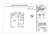 Rzuty apartament, Warszawa, Wilanów, ul. Sarmacka 2-pokojowy, 53,14 mkw., 3 piętro