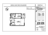 Rzuty apartament, Warszawa, Wilanów, ul. Sarmacka 2-pokojowy, 52,99 mkw., 3 piętro
