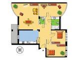 Rzuty apartament, Kraków, Podgórze - Dzielnica XIII (Podgórze), ul. Przemysłowa 4-pokojowy, 119,90 mkw., 2 piętro