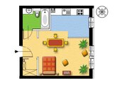 Rzuty apartament, Kraków, Podgórze - Dzielnica XIII (Podgórze), ul. Przemysłowa 1-pokojowy, 38,13 mkw., 2 piętro