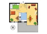 Rzuty apartament, Kraków, Podgórze - Dzielnica XIII (Podgórze), ul. Przemysłowa 2-pokojowy, 57,72 mkw., 1 piętro