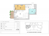 Rzuty apartament, Kąty Rybackie, ul. Rybacka 105, nr.A-2, 1-pokojowy, 33,51 mkw., parter