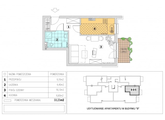 Projection apartment, Kąty Rybackie, ul. Rybacka 105 1-rooms, 34.85 sqm., ground floor