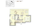 Projection flat, Gdynia, Orłowo, ul. Orłowska, L4/Klipper, 2-rooms, 69.93 sqm., ground floor