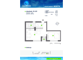 Projection flat, Wrocław, Fabryczna, ul. Północna, A1/2/1, 2-rooms, 53.81 sqm., 2 floor