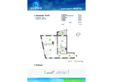Projection flat, Wrocław, Fabryczna, ul. Północna, B/0/1, 3-rooms, 59.31 sqm., ground floor