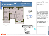 Rzuty mieszkanie - wysoki standard, Krynica Morska, ul. Przyjaźni 7, A.42, 3-pokojowe, 61,10 mkw., 2 piętro