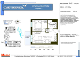 Rzuty mieszkanie - wysoki standard, Krynica Morska, ul. Przyjaźni 7, C.42, 1-pokojowe, 31,20 mkw., 4 piętro