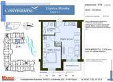 Projection flat - high standard, Krynica Morska, ul. Przyjaźni 7, D.14, 2-rooms, 35.80 sqm., 2 floor