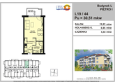 Rzuty apartament, Grzybowo, ul. Kołobrzeska 2,  nr 19, 1-pokojowy, 30,51 mkw., 1 piętro