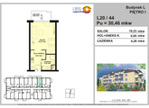 Rzuty apartament, Grzybowo, ul. Kołobrzeska 2,  nr 20, 1-pokojowy, 30,46 mkw., 1 piętro