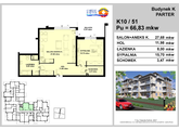 Rzuty apartament, Grzybowo, ul. Kołobrzeska 2, nr 10, 2-pokojowy, 66,83 mkw., parter