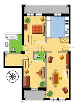 apartament, Kraków, Podgórze - Dzielnica XIII (Podgórze), ul. Przemysłowa 3-pokojowy, 75,61 mkw., 3 piętro : 0 