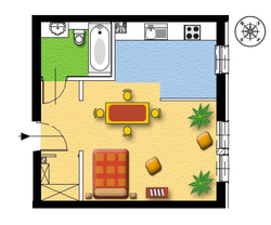 apartament, Kraków, Podgórze - Dzielnica XIII (Podgórze), ul. Przemysłowa 1-pokojowy, 38,13 mkw., 2 piętro : 0 
