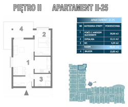 flat - high standard, Kołobrzeg, II-25, 2-rooms, 48.01 sqm., 2 floor : 0 