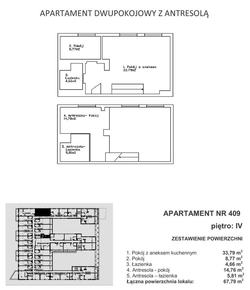 flat - high standard, Kołobrzeg, 409, 3-rooms, 67.79 sqm., 4 floor : 0 