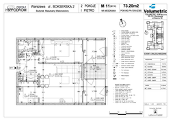 flat - high standard, Warszawa, Mokotów (Służewiec), ul. Bokserksa 2, 11, 2-rooms, 73.20 sqm., 1 floor : 0 