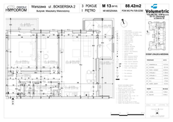 flat - high standard, Warszawa, Mokotów (Służewiec), ul. Bokserksa 2, 13, 3-rooms, 88.42 sqm., 1 floor : 0 