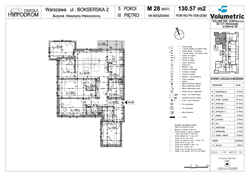 mieszkanie - wysoki standard, Warszawa, Mokotów (Służewiec), ul. Bokserksa 2, 28, 5-pokojowe, 130,57 mkw., 3 piętro : 0 