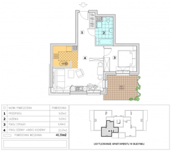 apartment, Kąty Rybackie, ul. Rybacka 105, nr.A-20, 2-rooms, 46.33 sqm., 3 floor : 0 
