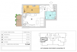 apartament, Kąty Rybackie, ul. Rybacka 105, nr.B-24, 1-pokojowy, 33,58 mkw., parter : 0 