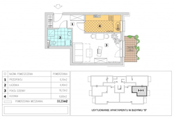 apartment, Kąty Rybackie, ul. Rybacka 105 1-rooms, 34.85 sqm., ground floor : 0 