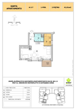 apartment, Jastrzębia Góra, ul. Pucka, A-19, 1-rooms, 41.07 sqm., 2 floor : 0 