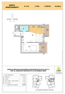 apartament, Jastrzębia Góra, ul. Pucka, B-58, 2-pokojowy, 49,47 mkw., 3 piętro : 0 
