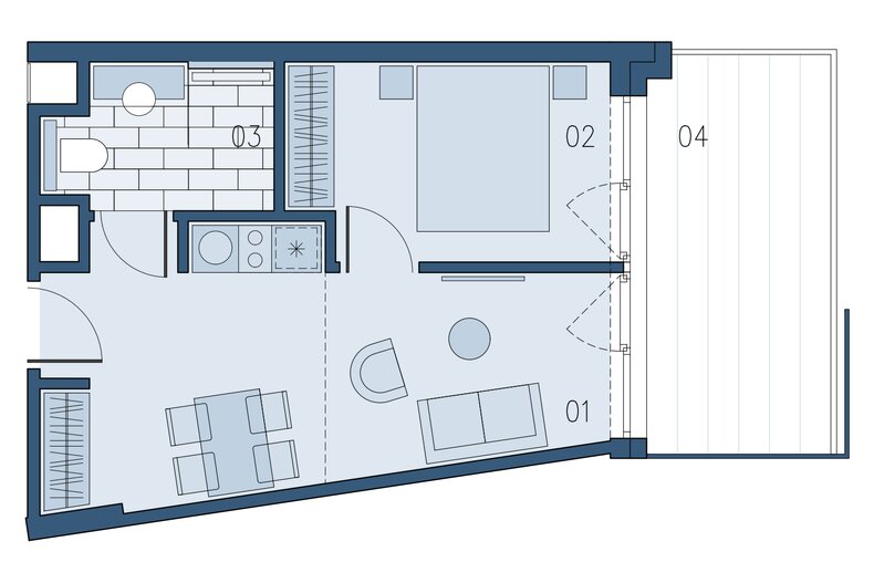 Apartament wakacyjny 33,10 m², piętro 1, oferta nr B/162