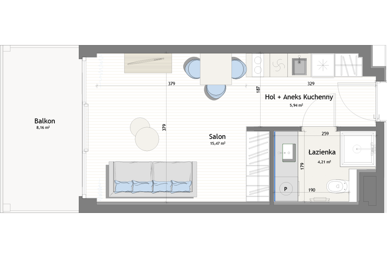 Apartament wakacyjny 25,96 m², piętro 3, oferta nr V21/3