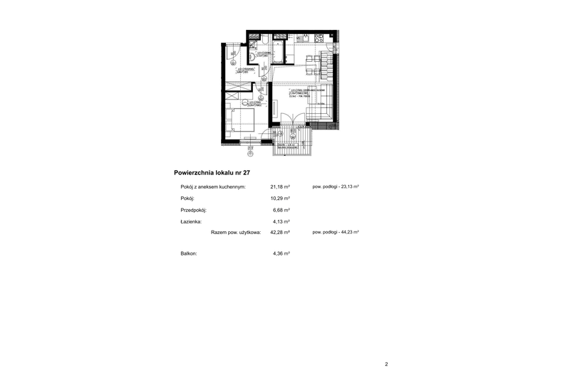 Apartament wakacyjny 54,88 m², piętro 2, oferta nr 27