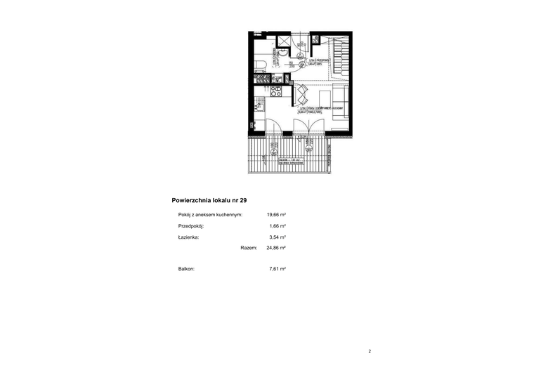 Apartament wakacyjny 37,82 m², piętro 2, oferta nr 29