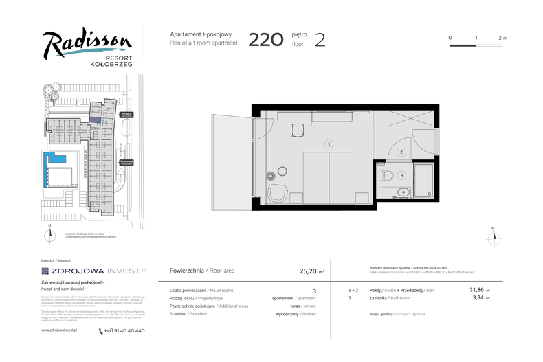 Apartament wakacyjny 25,20 m², piętro 2, oferta nr 220