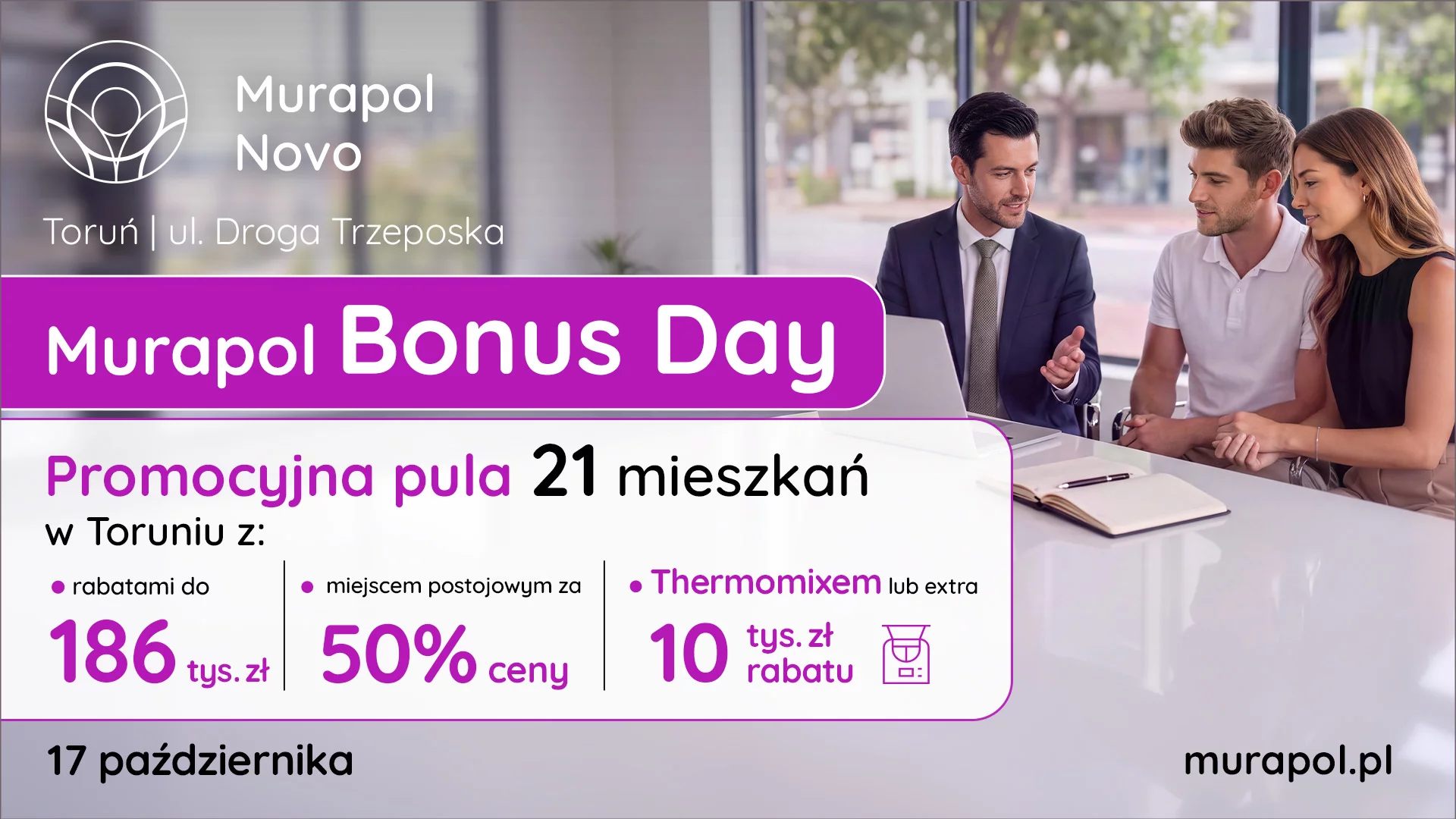 Rabat + parking 50% taniej + bonus | Dzień Otwarty 17.10