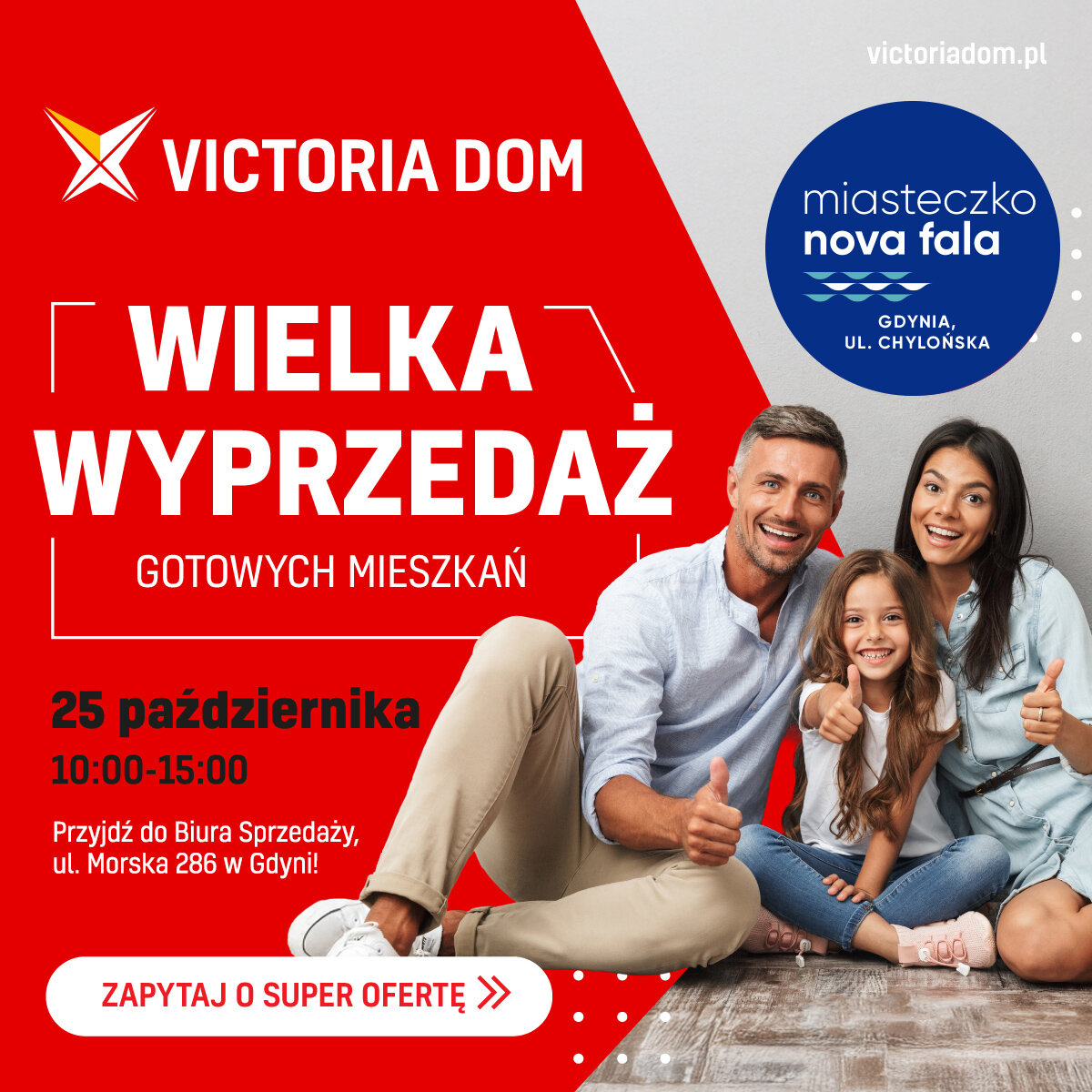 WIELKA WYPRZEDAŻ gotowych mieszkań od Victoria Dom