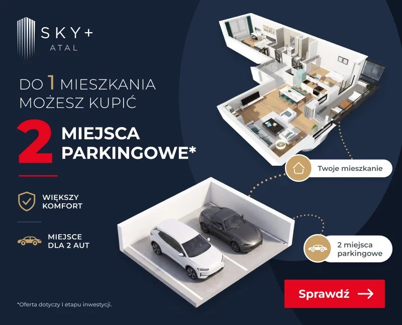 SKY+ ATAL – dwa miejsca parkingowe do jednego mieszkania
