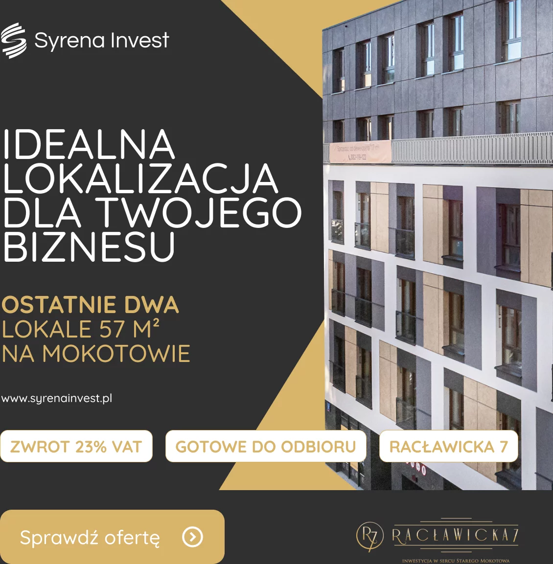 Idealna lokalizacja dla Twojego biznesu - Racławicka 7