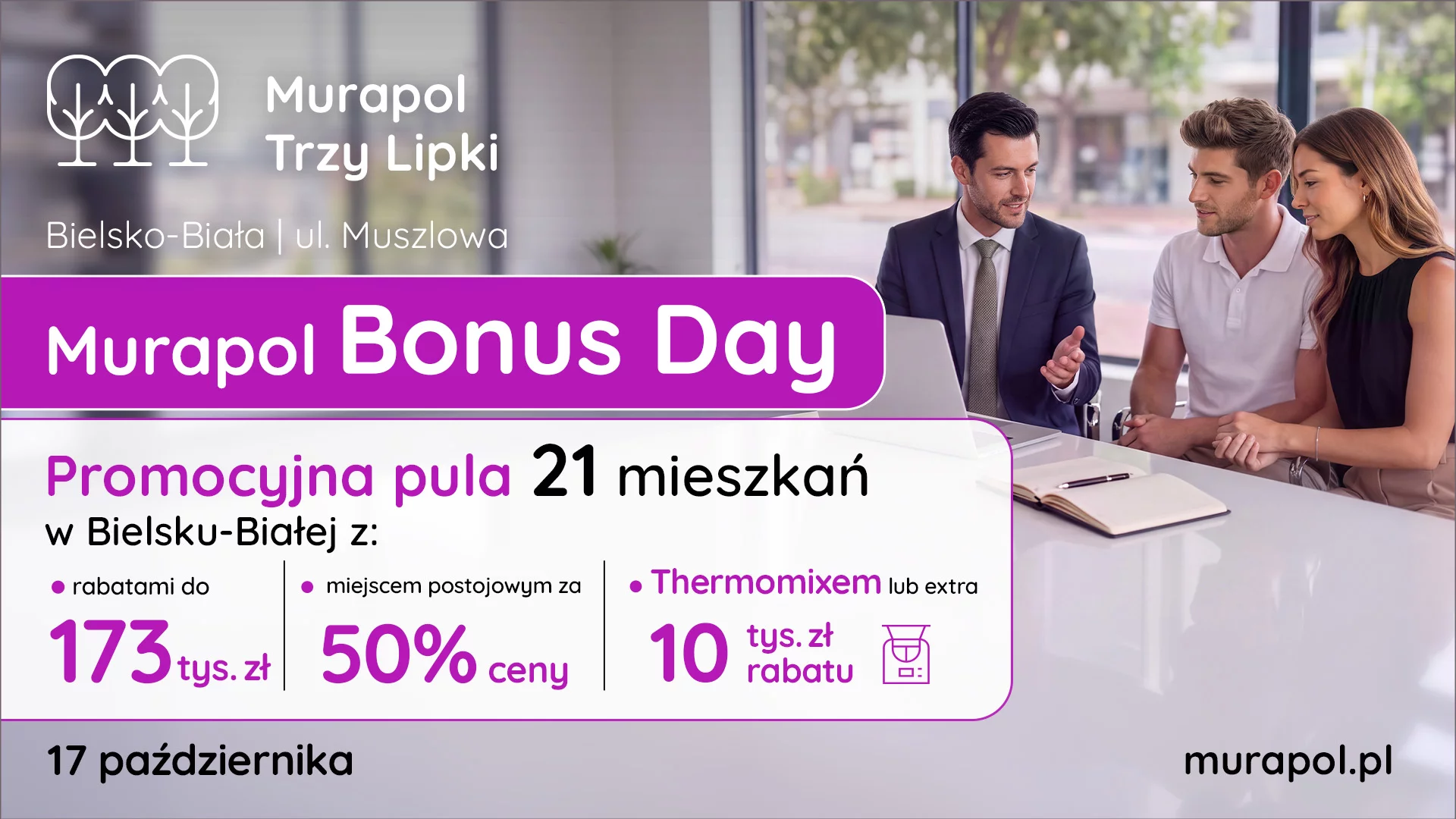 Rabat + parking 50% taniej + bonus | Dzień Otwarty 17.10