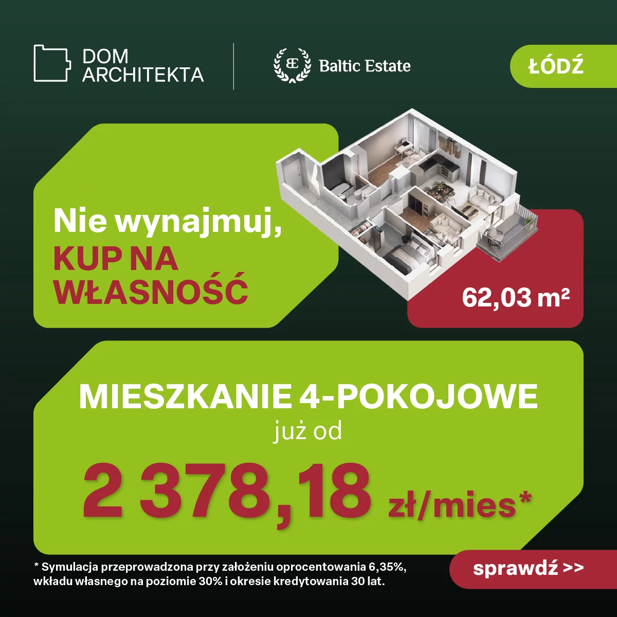 Promocja w inwestycji Dom Architekta