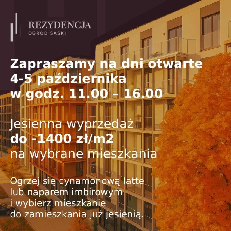Jesienna wyprzedaż na wybrane mieszkania!