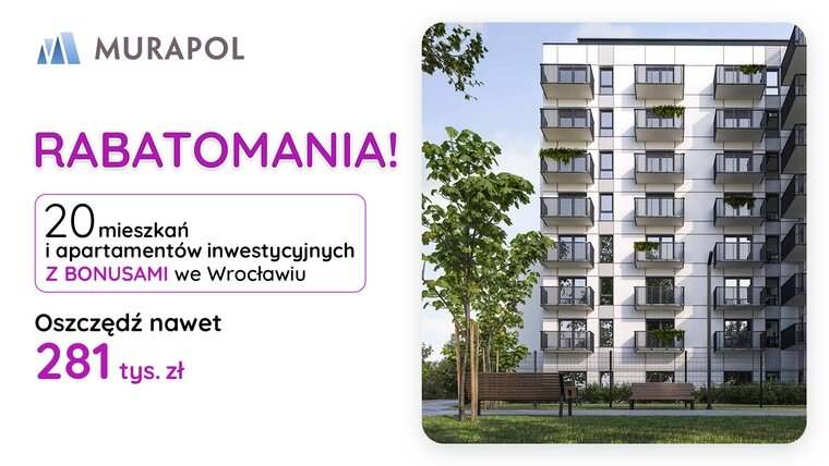 20 mieszkań i apartamentów inwestycyjnych z pakietami bonusów we Wrocławiu