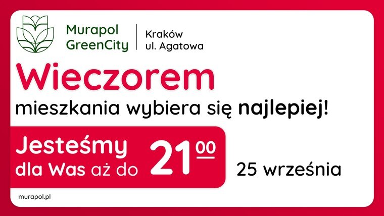 Każda pora jest dobra! Porozmawiajmy o Twoim nowym mieszkaniu w Krakowie!