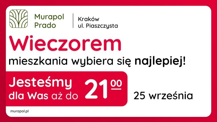 Każda pora jest dobra! Porozmawiajmy o Twoim nowym mieszkaniu w Krakowie!