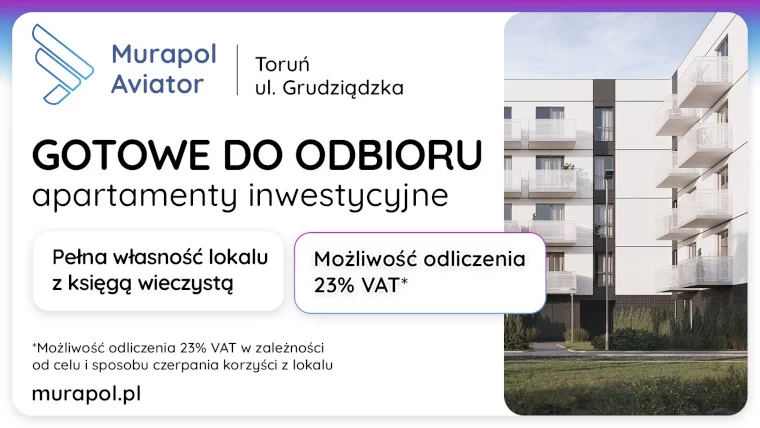 Gotowe Do Odbioru Apartamenty Inwestycyjne Zaledwie 2 Km Od Toruńskiej Starówki!