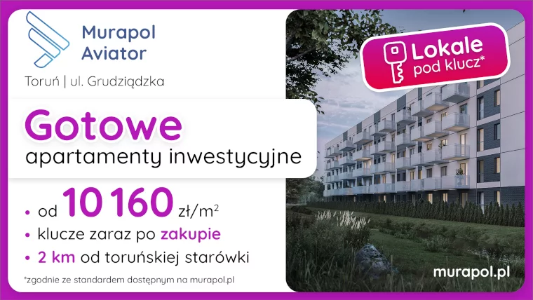 Gotowe apartamenty inwestycyjne od 10 160 zł/m²!
