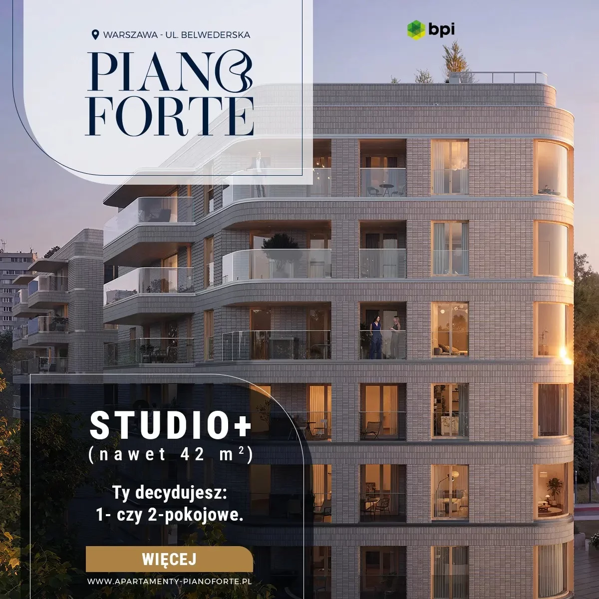 Apartamenty STUDIO+ w inwestycji PianoForte