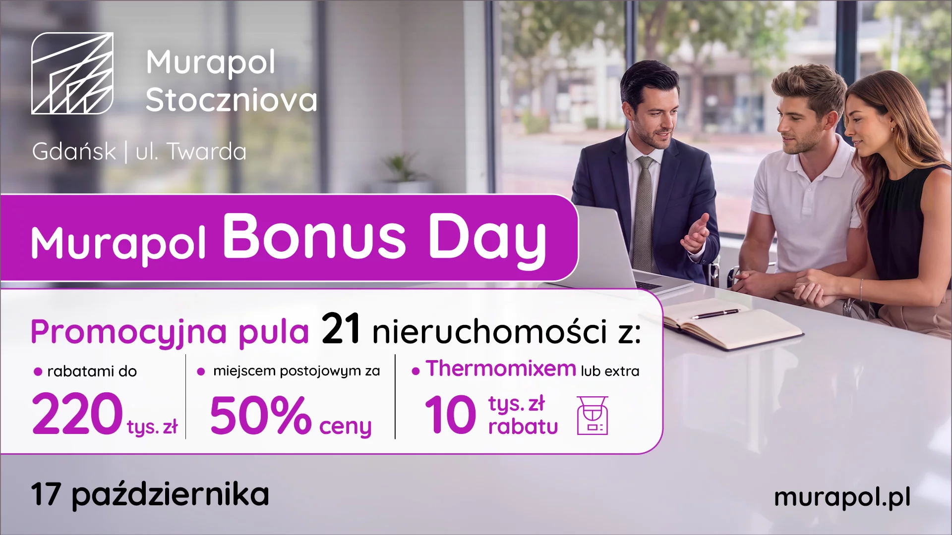 Rabat + parking 50% taniej + bonus | Dzień Otwarty 17.10