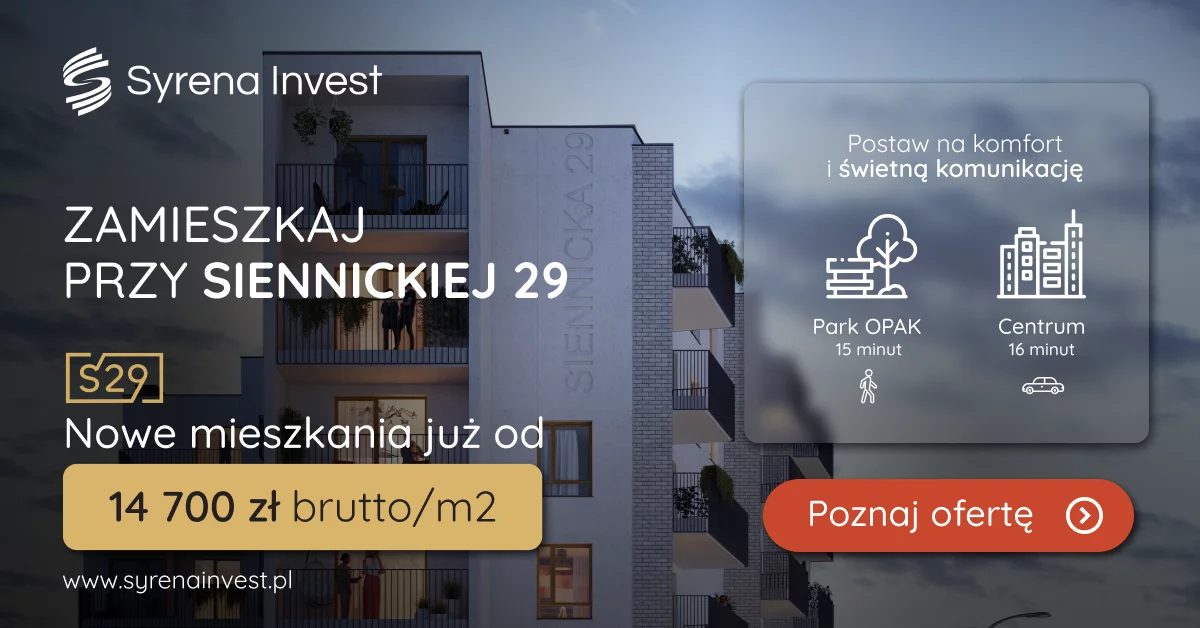 Oferta promocyjna w inwestycji Siennicka 29